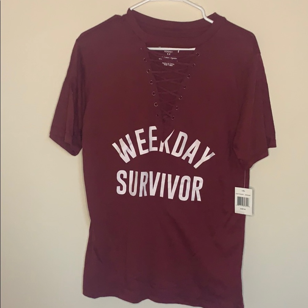 Laced up graphic Tee